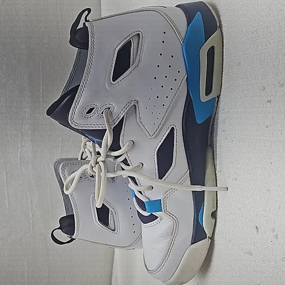 Air Jordan Flight Club '91 White Blue Lagoon Grand Purple Hi-Top Shoes Size 5Y