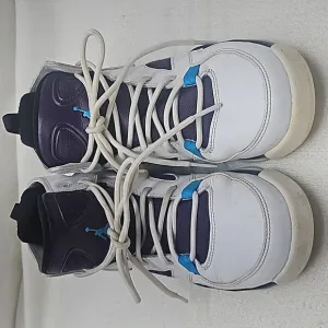 Air Jordan Flight Club '91 White Blue Lagoon Grand Purple Hi-Top Shoes Size 5Y