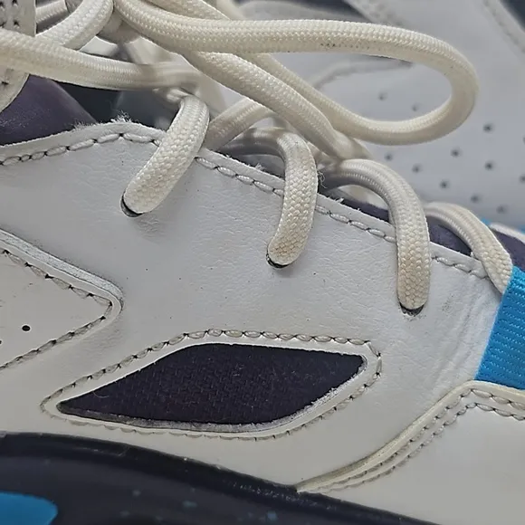 Air Jordan Flight Club '91 White Blue Lagoon Grand Purple Hi-Top Shoes Size 5Y