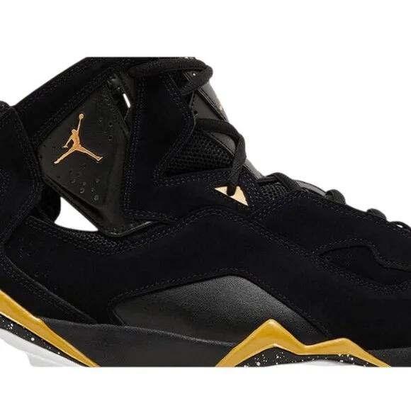 Air Jordan True Flight Black Gold Mens Basketball Shoes Size 11.5 342964 072 NEW