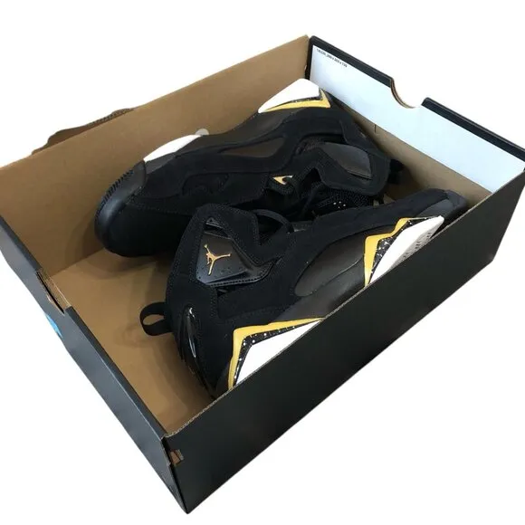 Air Jordan True Flight Black Gold Mens Basketball Shoes Size 11.5 342964 072 NEW