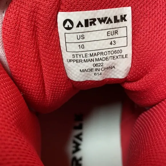 Airwalk Prototype 600 Skate Shoes Sz 10