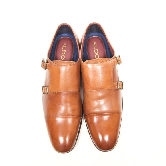 ALDO Double Monk Strap  Mens ALL LEATHER Shoes Size 12M
