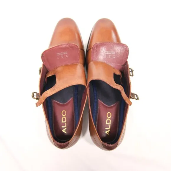 ALDO Double Monk Strap  Mens ALL LEATHER Shoes Size 12M