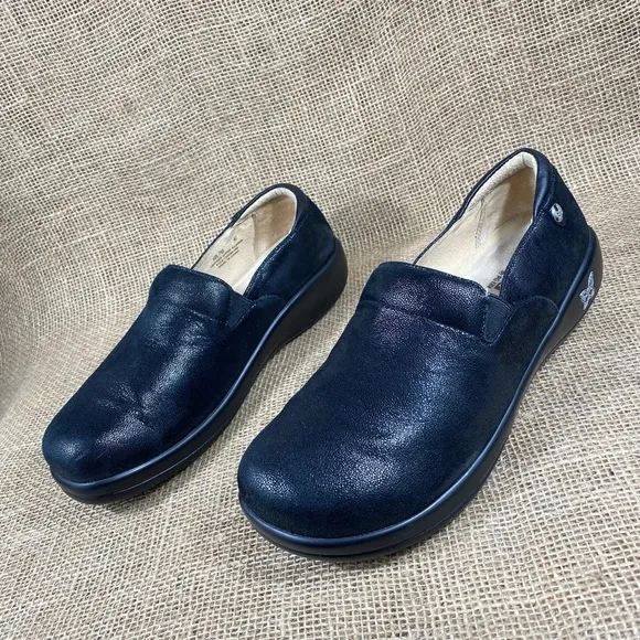 Alegria Clogs Slip Resistant Black Leather women's Size 11.5-12 EU42