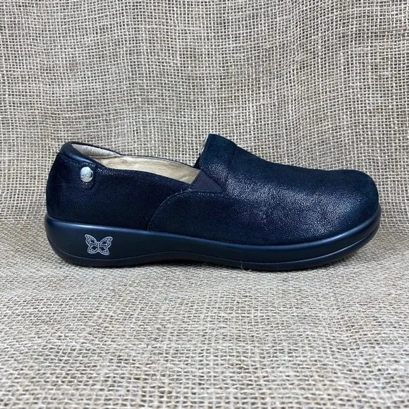 Alegria Clogs Slip Resistant Black Leather women's Size 11.5-12 EU42