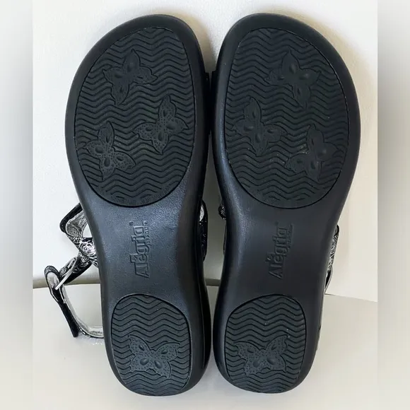 Alegria Julie Riches Brown Leather Slingback Sandals Shoes Size 40 / 9.5 New