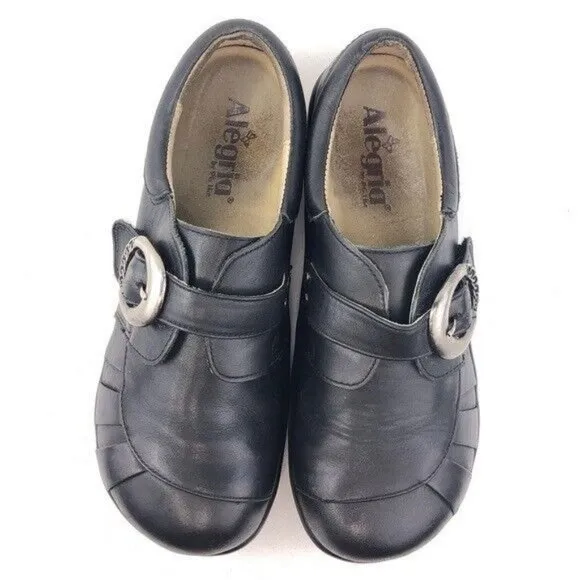 Alegria Khloe Black Leather Shoes EUR 38