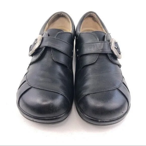 Alegria Khloe Black Leather Shoes EUR 38