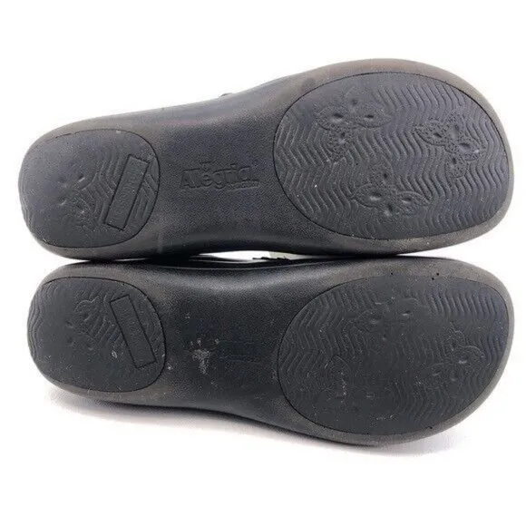 Alegria Khloe Black Leather Shoes EUR 38