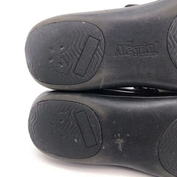Alegria Khloe Black Leather Shoes EUR 38