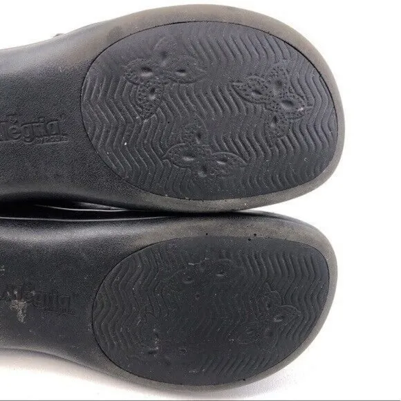 Alegria Khloe Black Leather Shoes EUR 38