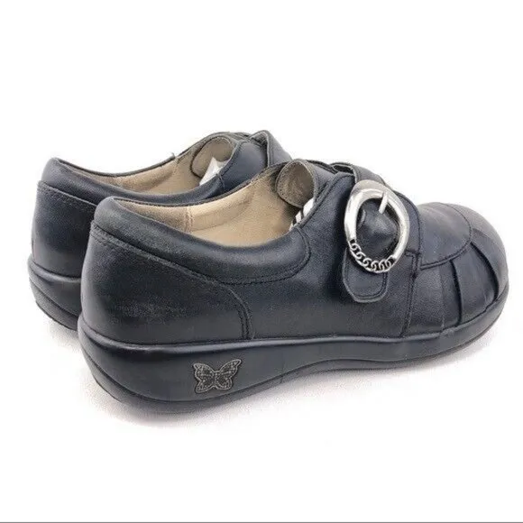 Alegria Khloe Black Leather Shoes EUR 38