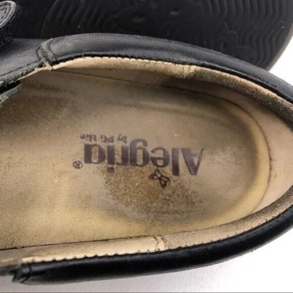 Alegria Khloe Black Leather Shoes EUR 38