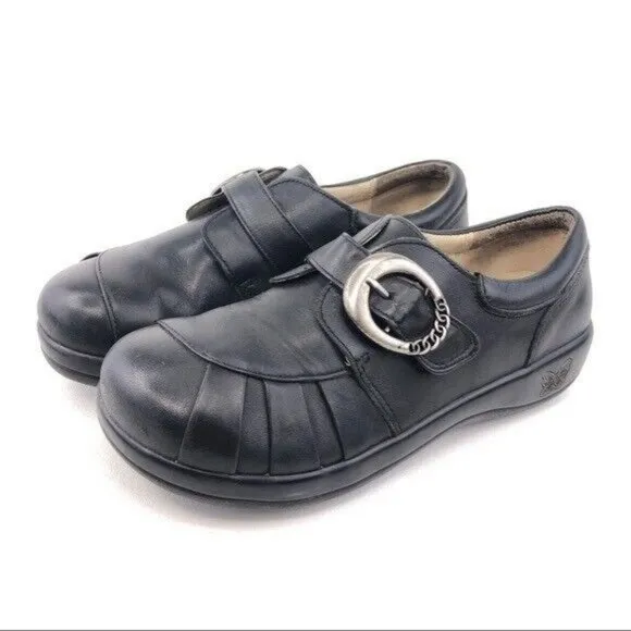 Alegria Khloe Black Leather Shoes EUR 38