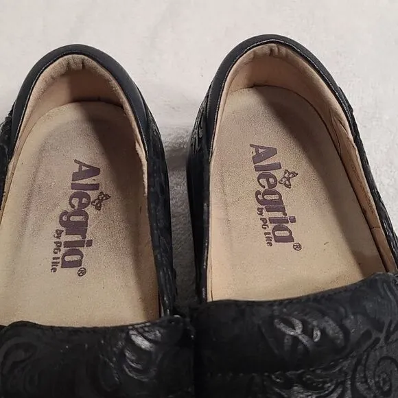 Alegria Black Leather Shoes