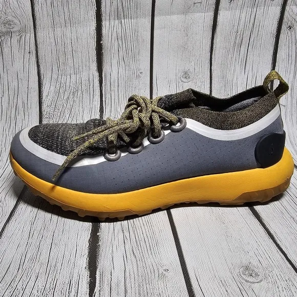 Allbirds SWT Trail Runner Tennis Athletic Shoes Gray Yellow Men's Size 11
