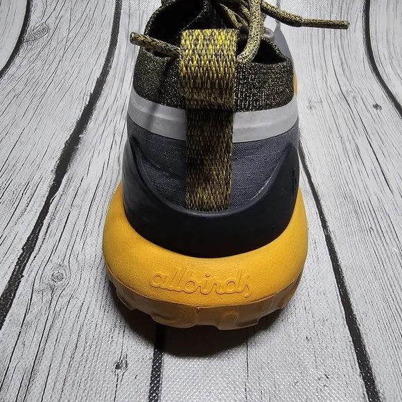 Allbirds SWT Trail Runner Tennis Athletic Shoes Gray Yellow Men's Size 11
