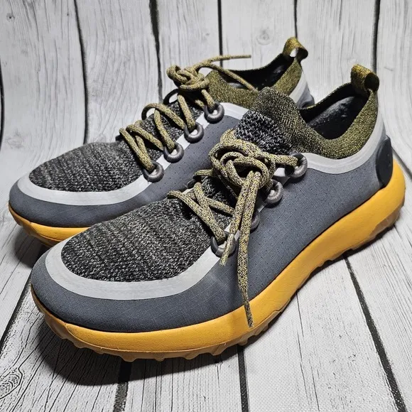Allbirds SWT Trail Runner Tennis Athletic Shoes Gray Yellow Men's Size 11