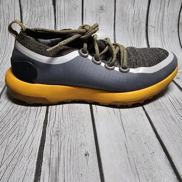 Allbirds SWT Trail Runner Tennis Athletic Shoes Gray Yellow Men's Size 11