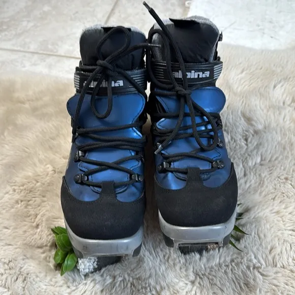 Alpina Back Country Cross Country Ski Boots NNN BC Size EU 39 Blue Black