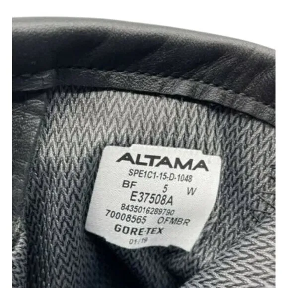 Altama Womens Combat Boots Black Round Toe Mid Calf Lace Up Waterproof 5 W New