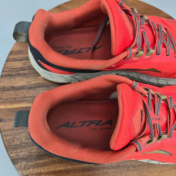Altra Outroad 2 Shoes Men's 11 Red Black Athletic Hiking Trail Running Sneakers