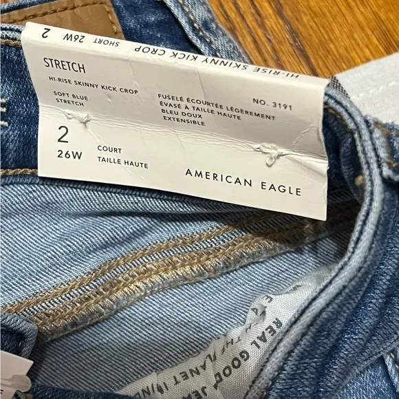 American Eagle Size 2‎ Short High Rise Skinny Kick Crop