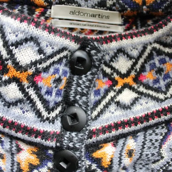 Anthropologie Aldomartins Oslo Sweater Coat wool alpaca fair isles ski Cardigan