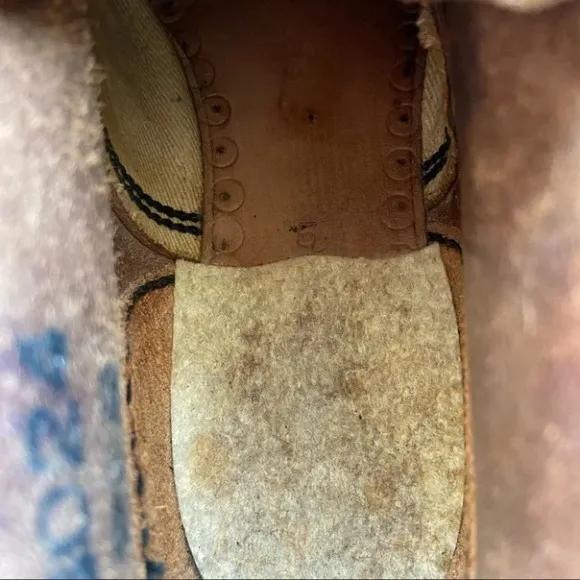 Antique Vintage Square Toe Leather Ski Boots
