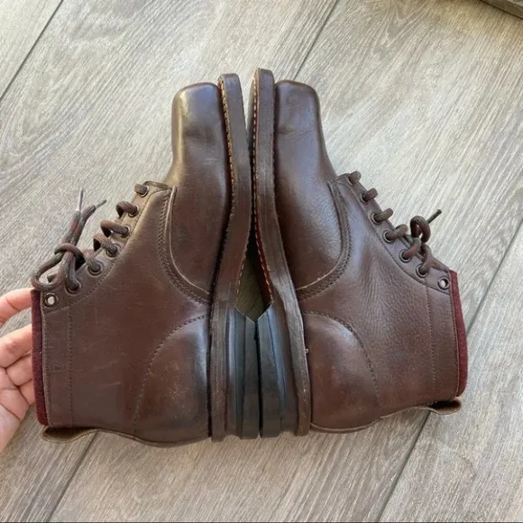 Antique Vintage Square Toe Leather Ski Boots