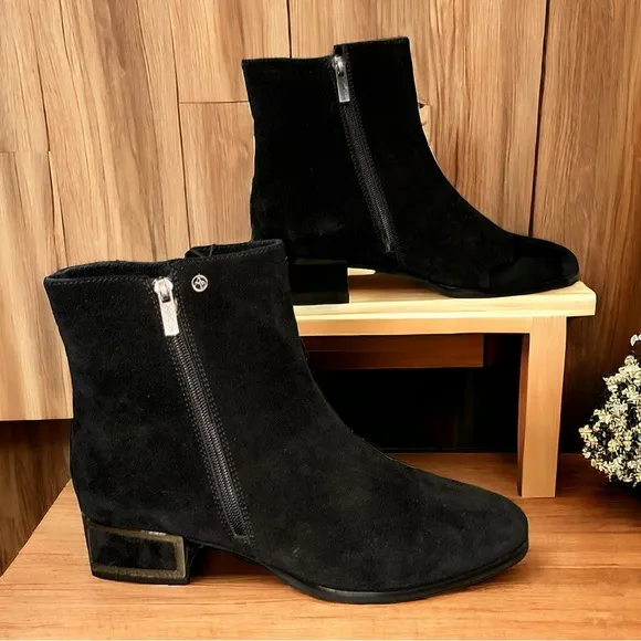 Aqua Diva Darms Black Suede Waterproof Boots (F354)