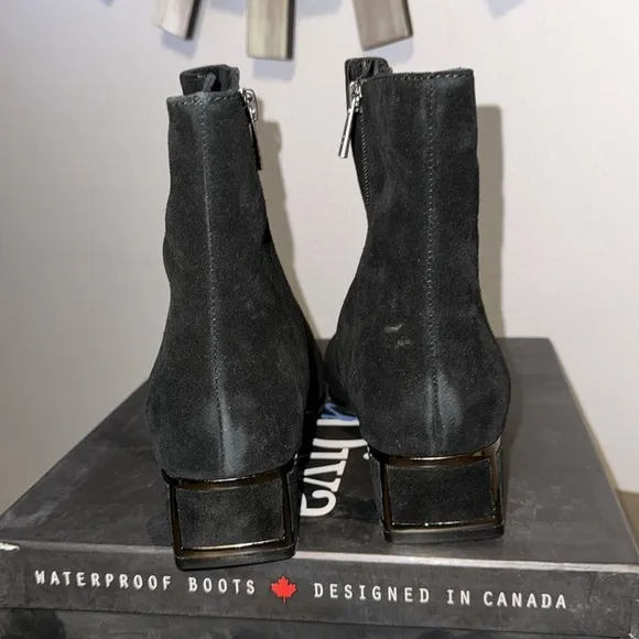 Aqua Diva Darms Black Suede Waterproof Boots (F354)