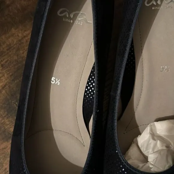 Ara Kelly Shoes in Midnight Blue Puntikid Size 8 New No Box