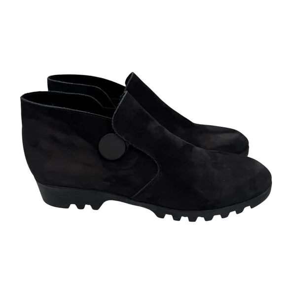 Arche shoes women's 40 Jimara ankle slip on nubuck leather booties black