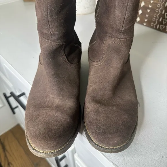 Ariat Boots Women’s Sutton H2O Chocolate Brown Suede Tall Western Riding Size 8B