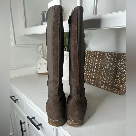Ariat Boots Women’s Sutton H2O Chocolate Brown Suede Tall Western Riding Size 8B