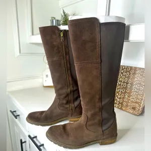 Ariat Boots Women’s Sutton H2O Chocolate Brown Suede Tall Western Riding Size 8B