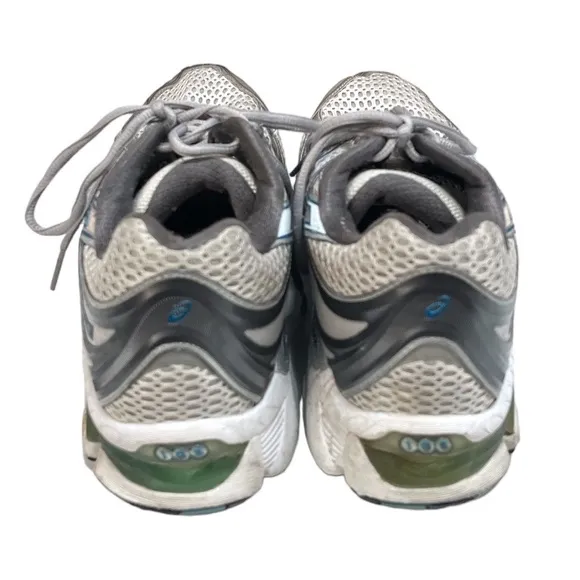 ASICS Gel-Kayano 16 Running Shoes White Blue Silver Size 10.5
