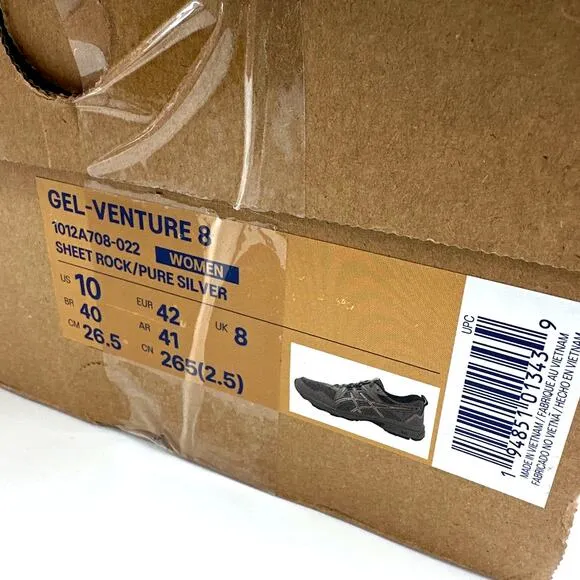 Asics Women's Gel-Venture 8 Sheet Rock/Pure Silver Running Shoes Size 10