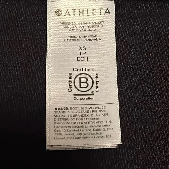 Athleta Open Front Cardigan Sweater Athleta by Lululemon Black Size Xtra Small