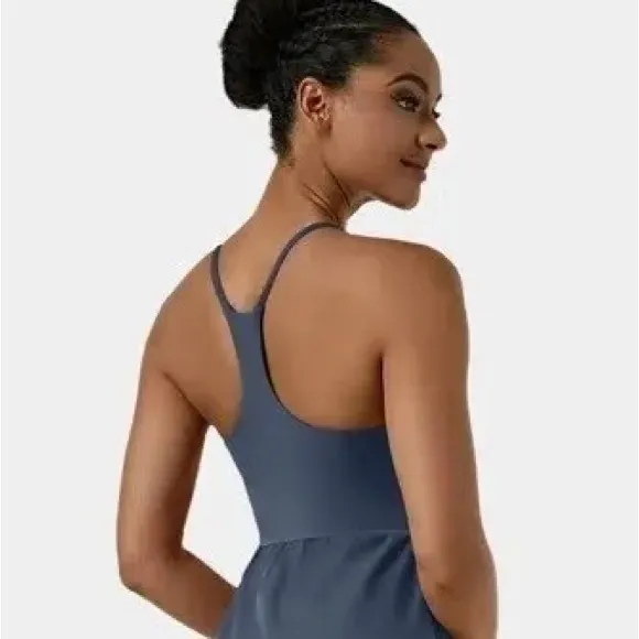 Athletic Dress Built In Bra Sport Challengers Racerback Deep Navy Blu Size Small