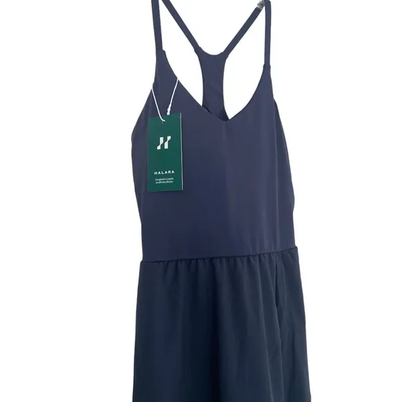 Athletic Dress Built In Bra Sport Challengers Racerback Deep Navy Blu Size Small