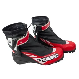 Atomic Junior Skate Ski Boots JR World Cup Pursuit Sz 6 Black Red Cross Country