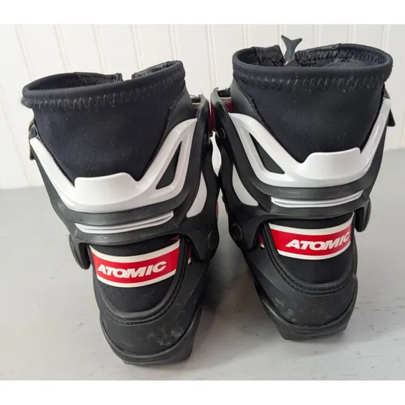 Atomic Junior Skate Ski Boots JR World Cup Pursuit Sz 6 Black Red Cross Country