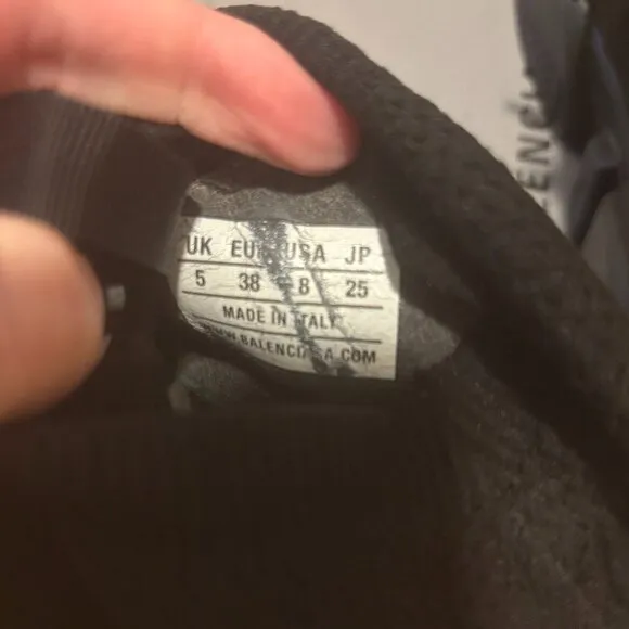Balenciaga black speed runners with laces