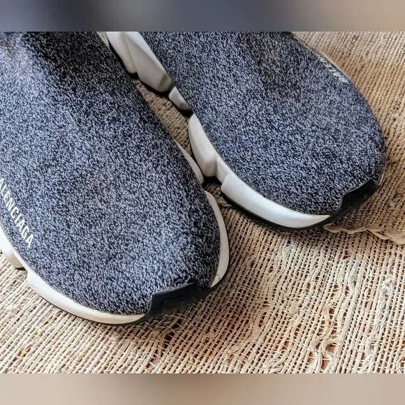 Balenciaga Speed Trainer Sneakers Sock Dark Grey White Women’s Size 7
