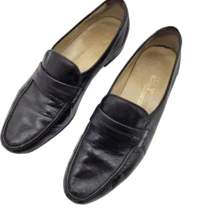 Bally Loafers Slip On Shoes US Mens Size 11 M Black leather Vintage Italy