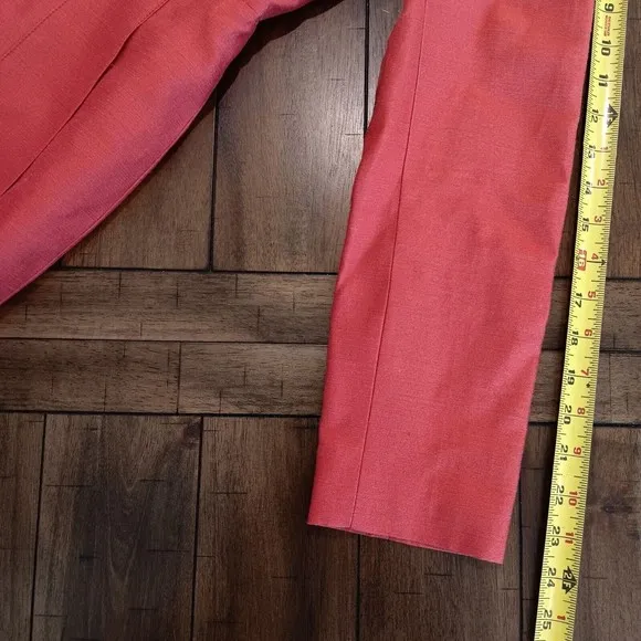 Banana Republic Silk Blend Long Jacket Womens Size XS Zip Closure Coral NWT $175