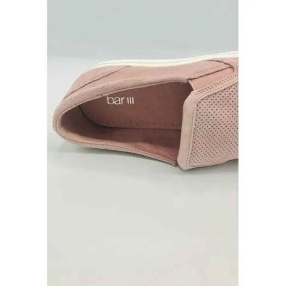 Bar III Mens Brant Sneakers‎ Pink 43079 Slip On Perforated Shoes 10.5 M New